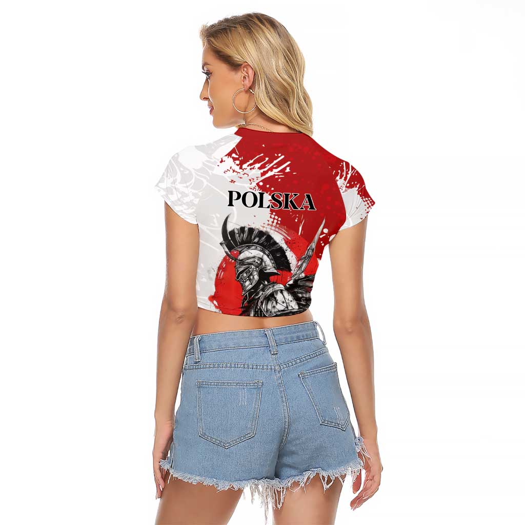 Polish Winged Hussar Raglan Cropped T Shirt Grunge Style