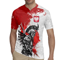 Polish Winged Hussar Rugby Jersey Grunge Style