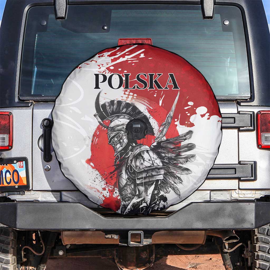Polish Winged Hussar Spare Tire Cover Grunge Style