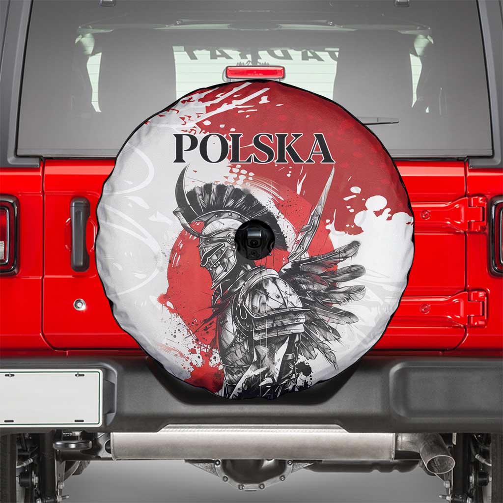 Polish Winged Hussar Spare Tire Cover Grunge Style