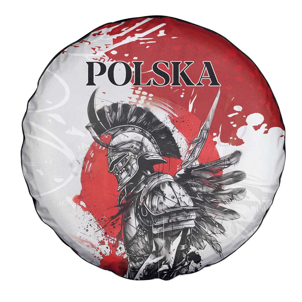 Polish Winged Hussar Spare Tire Cover Grunge Style