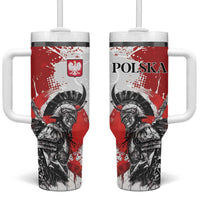 Polish Winged Hussar Tumbler With Handle Grunge Style