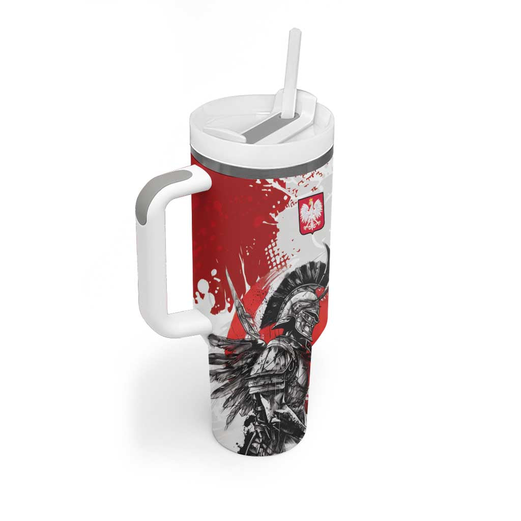 Polish Winged Hussar Tumbler With Handle Grunge Style