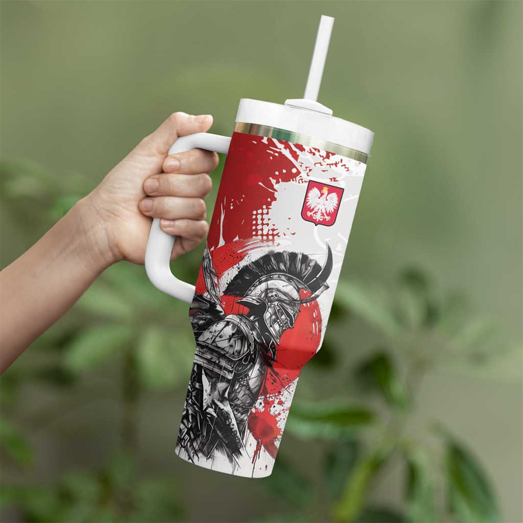 Polish Winged Hussar Tumbler With Handle Grunge Style