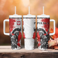 Polish Winged Hussar Tumbler With Handle Grunge Style