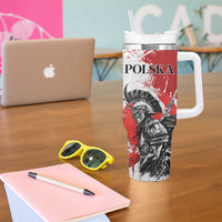 Polish Winged Hussar Tumbler With Handle Grunge Style