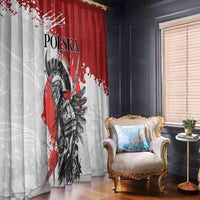 Polish Winged Hussar Window Curtain Grunge Style
