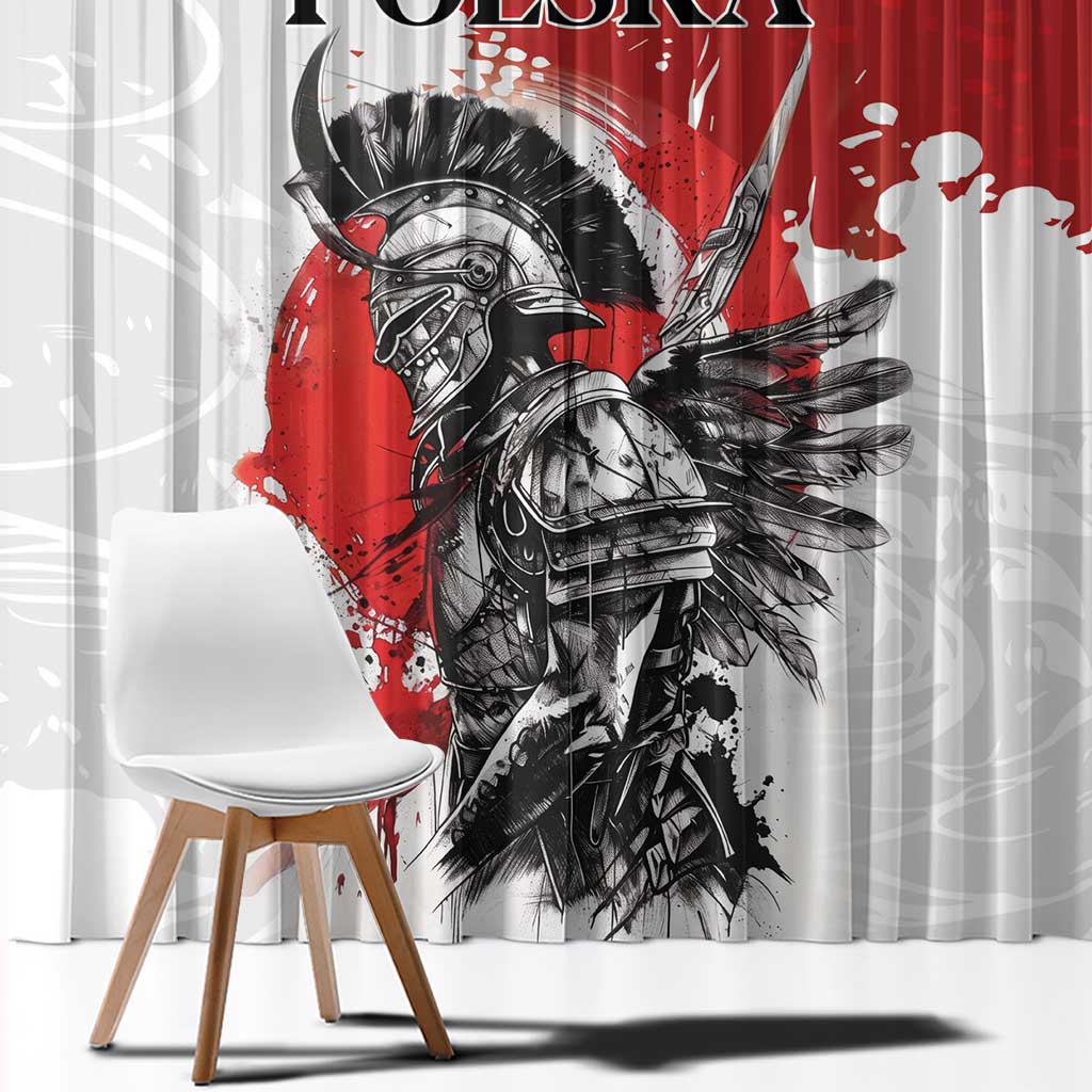 Polish Winged Hussar Window Curtain Grunge Style