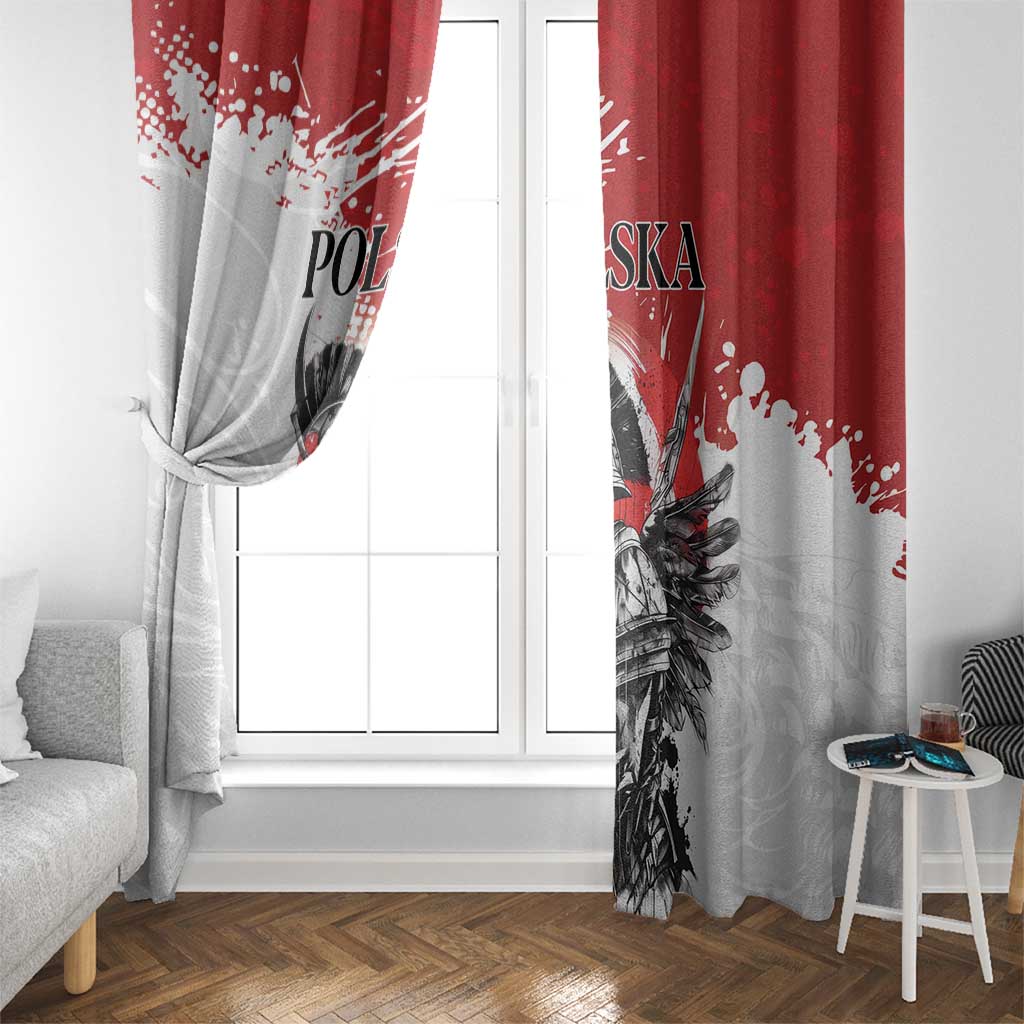 Polish Winged Hussar Window Curtain Grunge Style