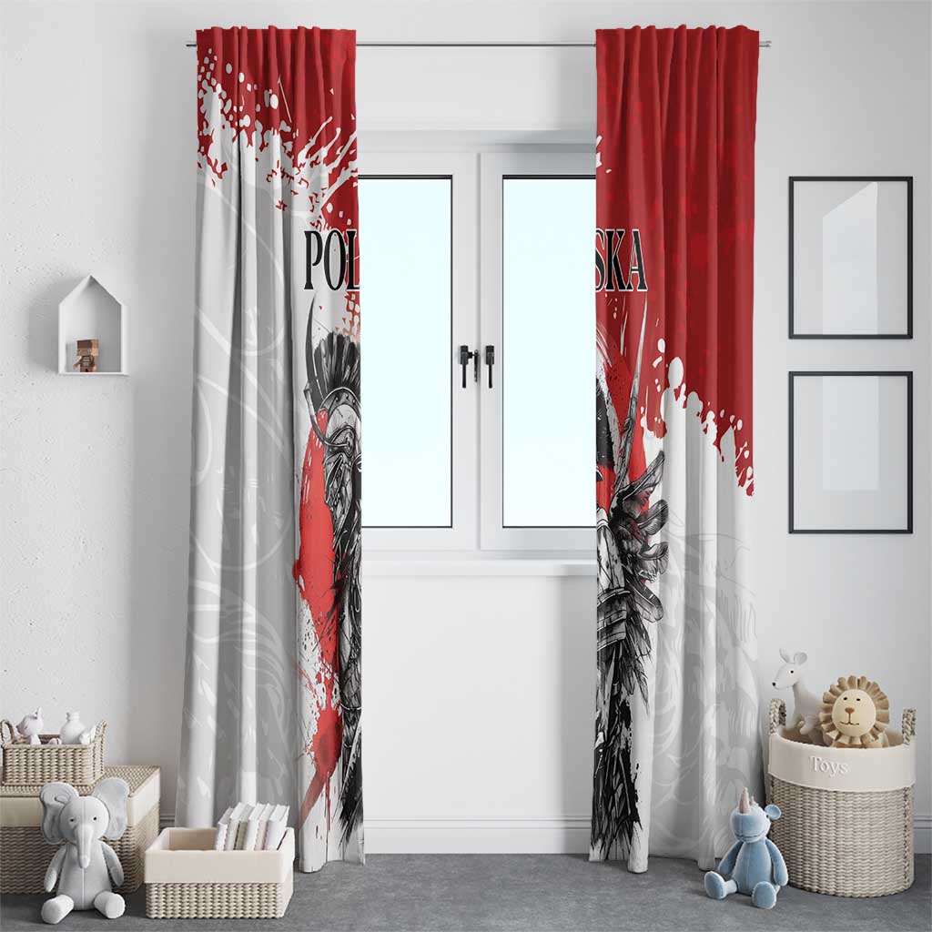 Polish Winged Hussar Window Curtain Grunge Style