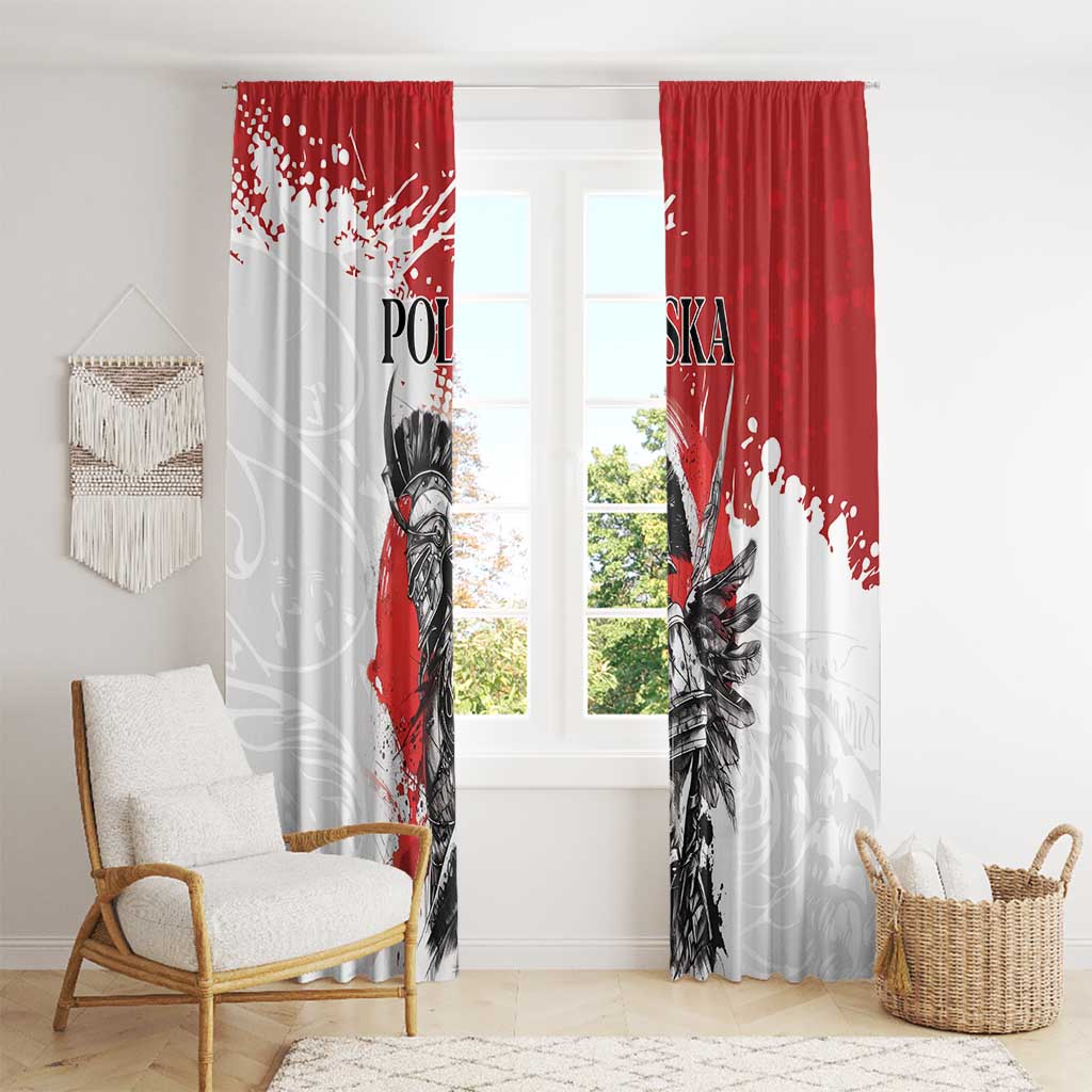 Polish Winged Hussar Window Curtain Grunge Style