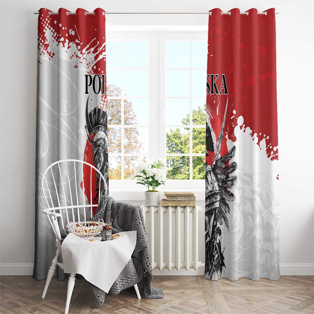 Polish Winged Hussar Window Curtain Grunge Style
