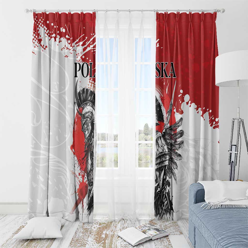 Polish Winged Hussar Window Curtain Grunge Style