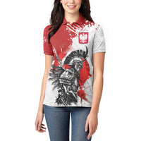 Polish Winged Hussar Women Polo Shirt Grunge Style