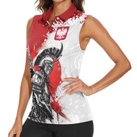 Polish Winged Hussar Women Sleeveless Polo Shirt Grunge Style