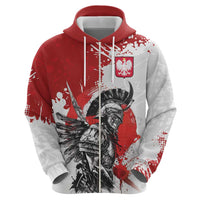 Polish Winged Hussar Zip Hoodie Grunge Style