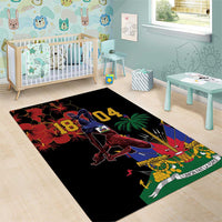 Haiti Negre Marron Area Rug Libete Egalite Fratenite