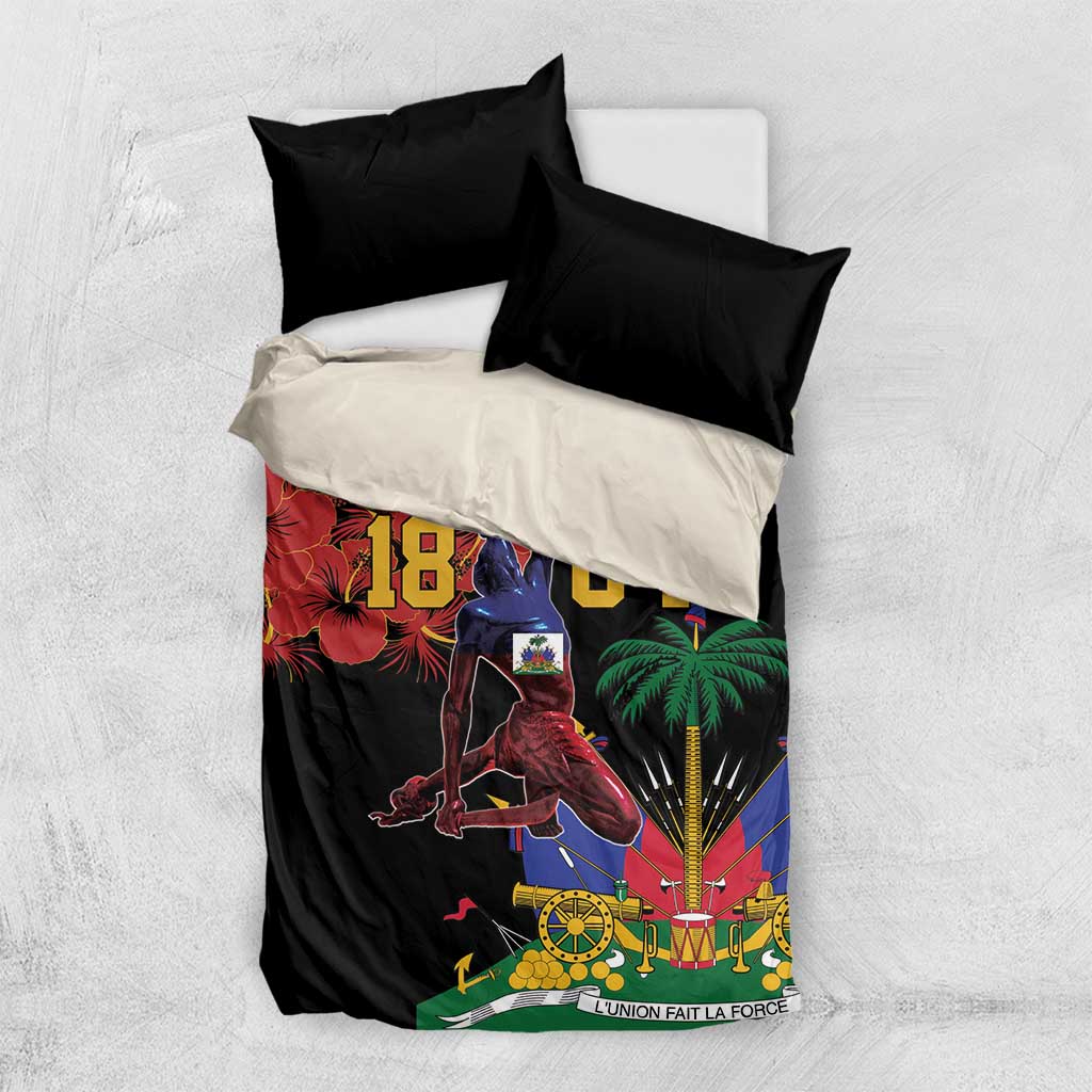 Haiti Negre Marron Bedding Set Libete Egalite Fratenite