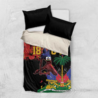Haiti Negre Marron Bedding Set Libete Egalite Fratenite