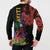 Haiti Negre Marron Button Sweatshirt Libete Egalite Fratenite