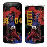 Haiti Negre Marron 4 in 1 Can Cooler Tumbler Libete Egalite Fratenite