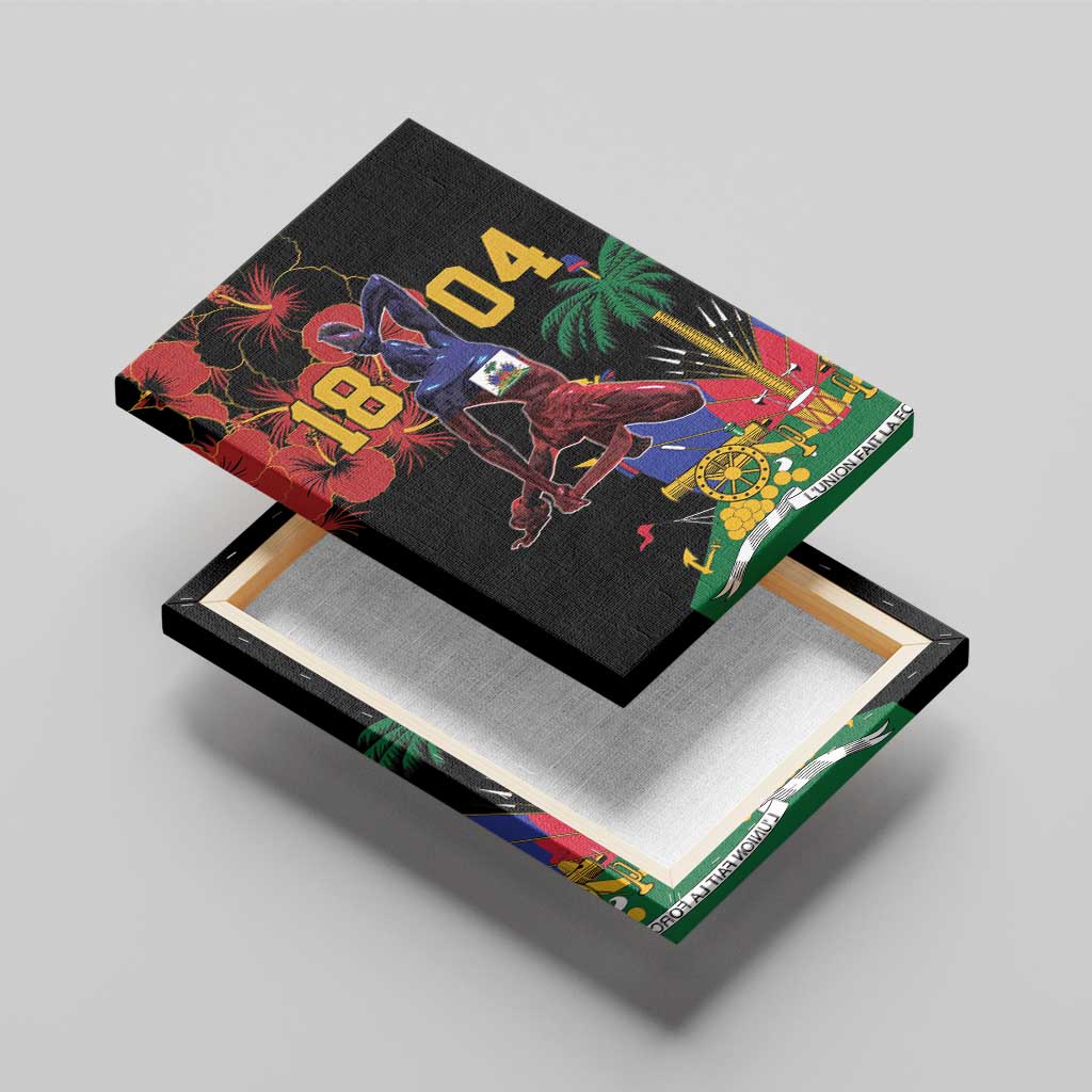 Haiti Negre Marron Canvas Wall Art Libete Egalite Fratenite