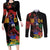 Haiti Negre Marron Couples Matching Long Sleeve Bodycon Dress and Long Sleeve Button Shirt Libete Egalite Fratenite