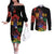 Haiti Negre Marron Couples Matching Off The Shoulder Long Sleeve Dress and Long Sleeve Button Shirt Libete Egalite Fratenite