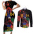 Haiti Negre Marron Couples Matching Short Sleeve Bodycon Dress and Long Sleeve Button Shirt Libete Egalite Fratenite