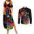 Haiti Negre Marron Couples Matching Summer Maxi Dress and Long Sleeve Button Shirt Libete Egalite Fratenite