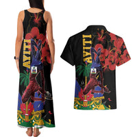 Haiti Negre Marron Couples Matching Tank Maxi Dress and Hawaiian Shirt Libete Egalite Fratenite