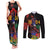 Haiti Negre Marron Couples Matching Tank Maxi Dress and Long Sleeve Button Shirt Libete Egalite Fratenite