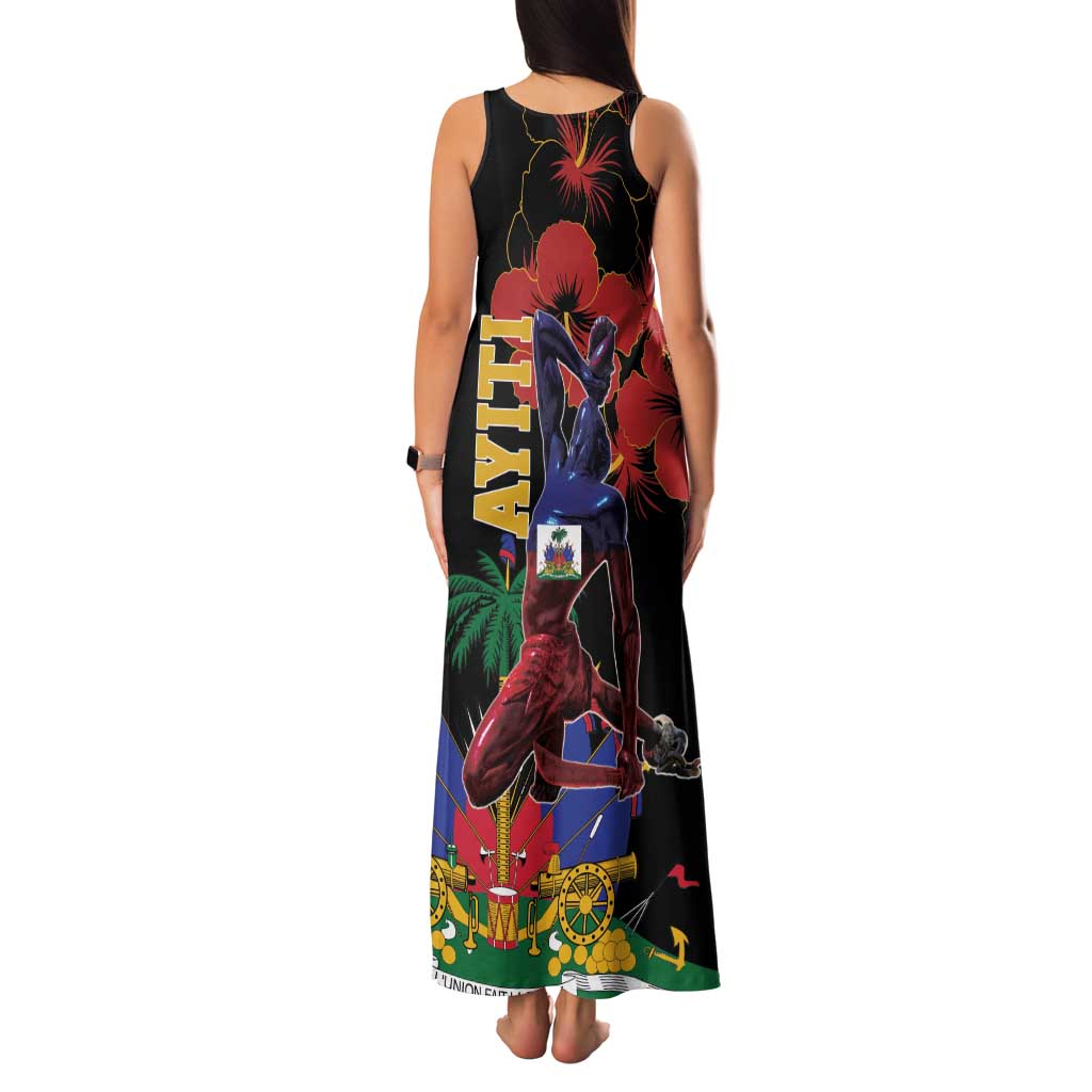 Haiti Negre Marron Family Matching Tank Maxi Dress and Hawaiian Shirt Libete Egalite Fratenite