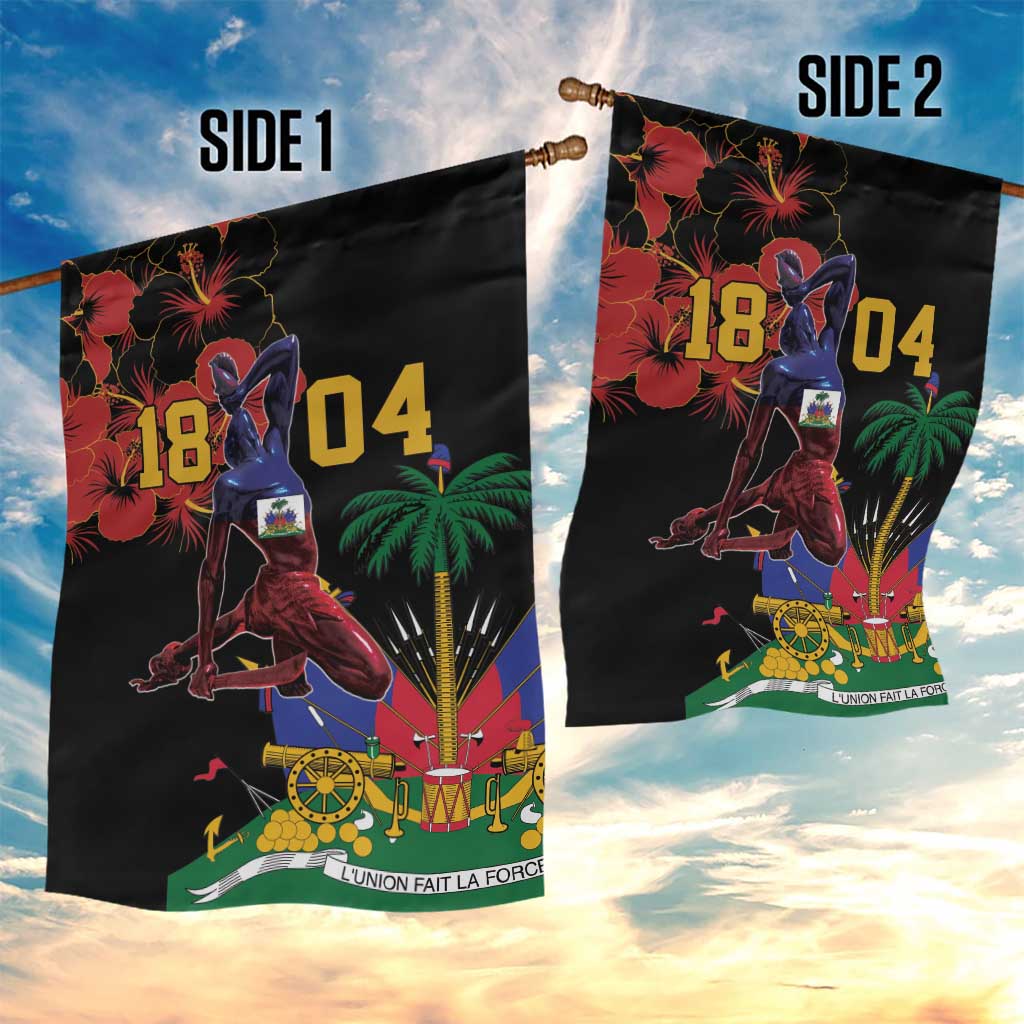 Haiti Negre Marron Garden Flag Libete Egalite Fratenite