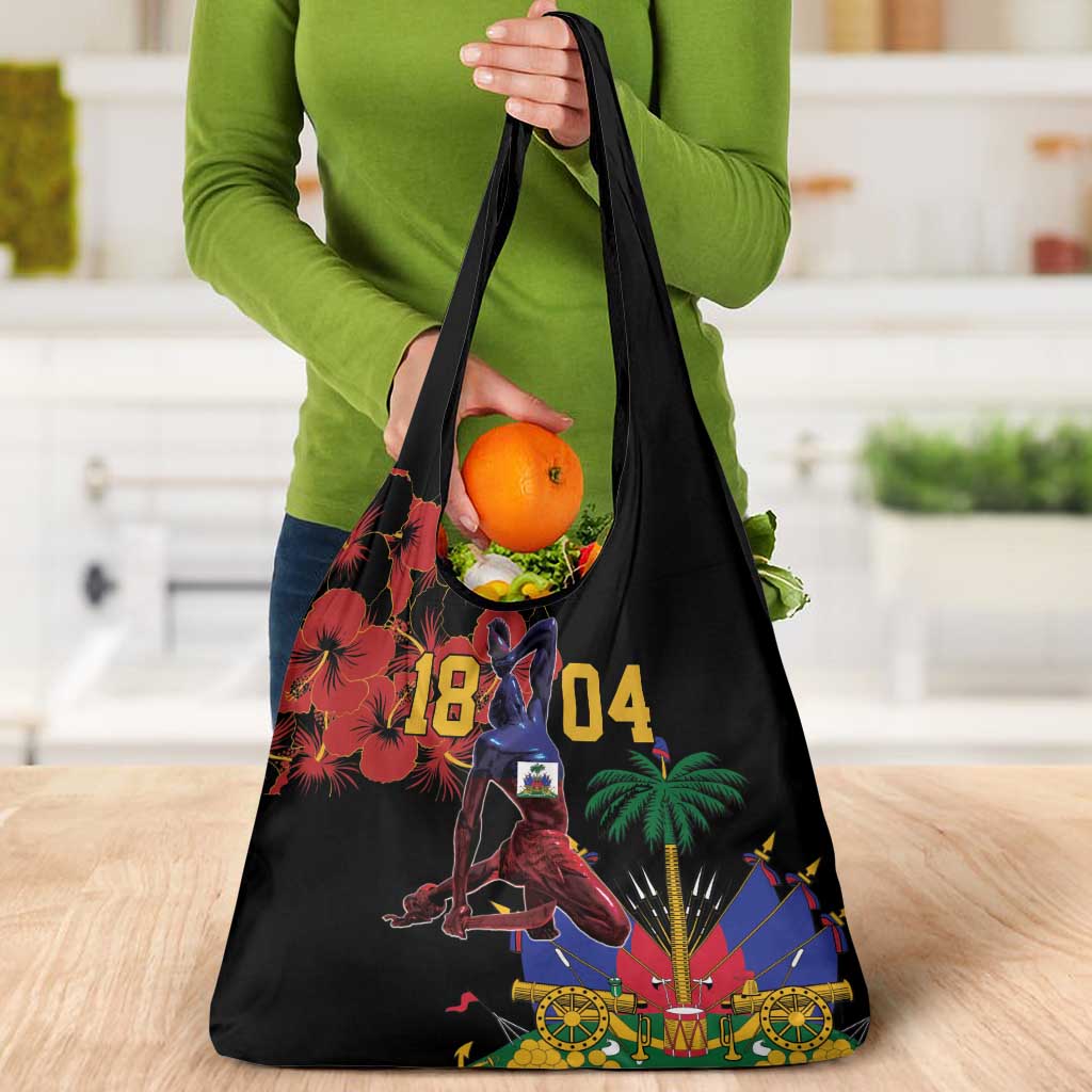 Haiti Negre Marron Grocery Bag Libete Egalite Fratenite