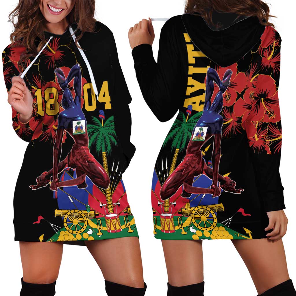 Haiti Negre Marron Hoodie Dress Libete Egalite Fratenite