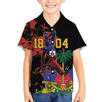 Haiti Negre Marron Kid Hawaiian Shirt Libete Egalite Fratenite