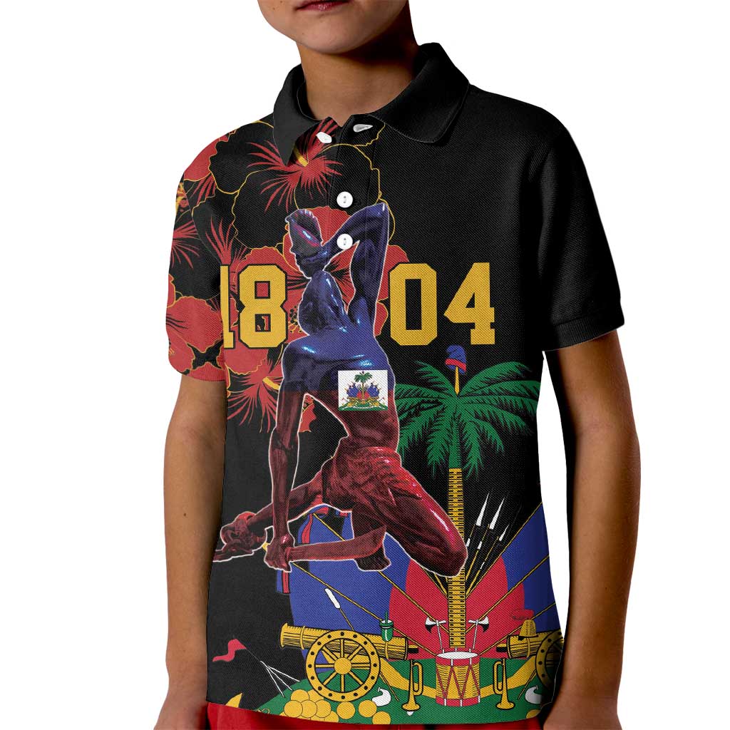 Haiti Negre Marron Kid Polo Shirt Libete Egalite Fratenite