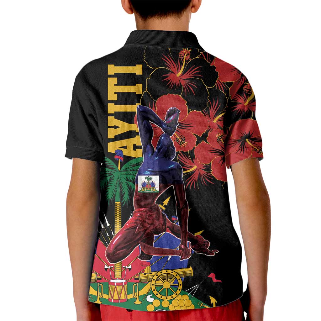 Haiti Negre Marron Kid Polo Shirt Libete Egalite Fratenite