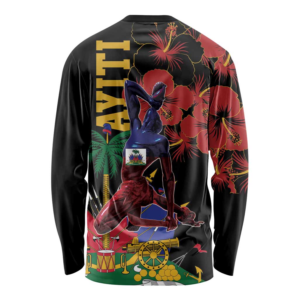 Haiti Negre Marron Long Sleeve Shirt Libete Egalite Fratenite