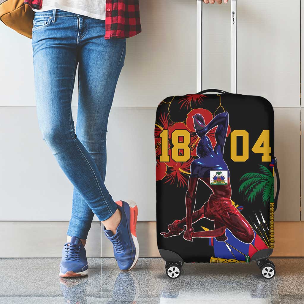 Haiti Negre Marron Luggage Cover Libete Egalite Fratenite