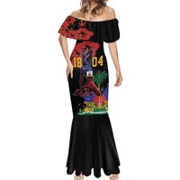 Haiti Negre Marron Mermaid Dress Libete Egalite Fratenite