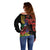 Haiti Negre Marron Off Shoulder Sweater Libete Egalite Fratenite