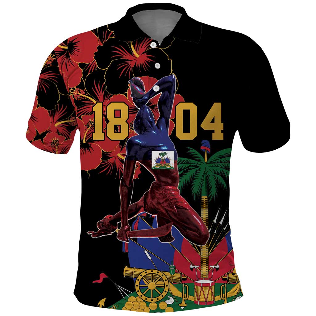 Haiti Negre Marron Polo Shirt Libete Egalite Fratenite
