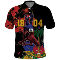 Haiti Negre Marron Polo Shirt Libete Egalite Fratenite