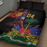 Haiti Negre Marron Quilt Bed Set Libete Egalite Fratenite