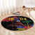 Haiti Negre Marron Round Carpet Libete Egalite Fratenite