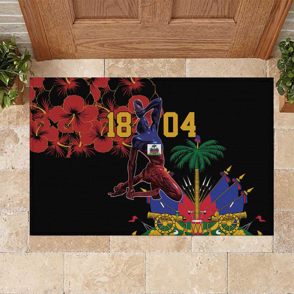 Haiti Negre Marron Rubber Doormat Libete Egalite Fratenite
