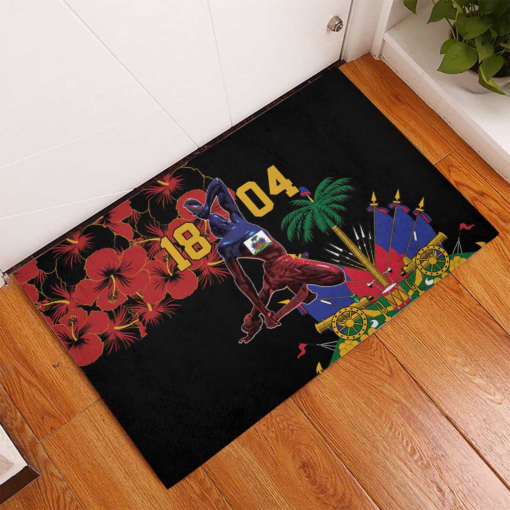 Haiti Negre Marron Rubber Doormat Libete Egalite Fratenite