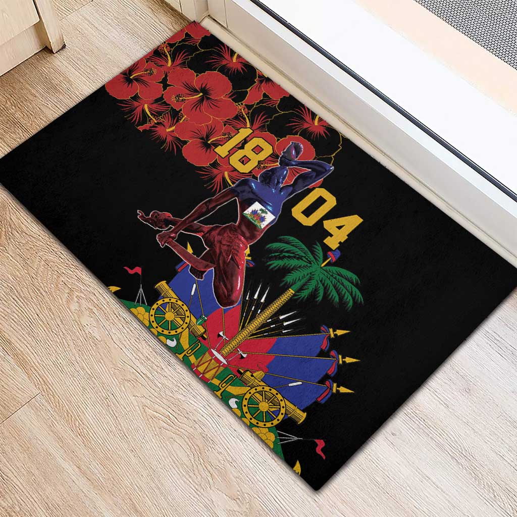 Haiti Negre Marron Rubber Doormat Libete Egalite Fratenite